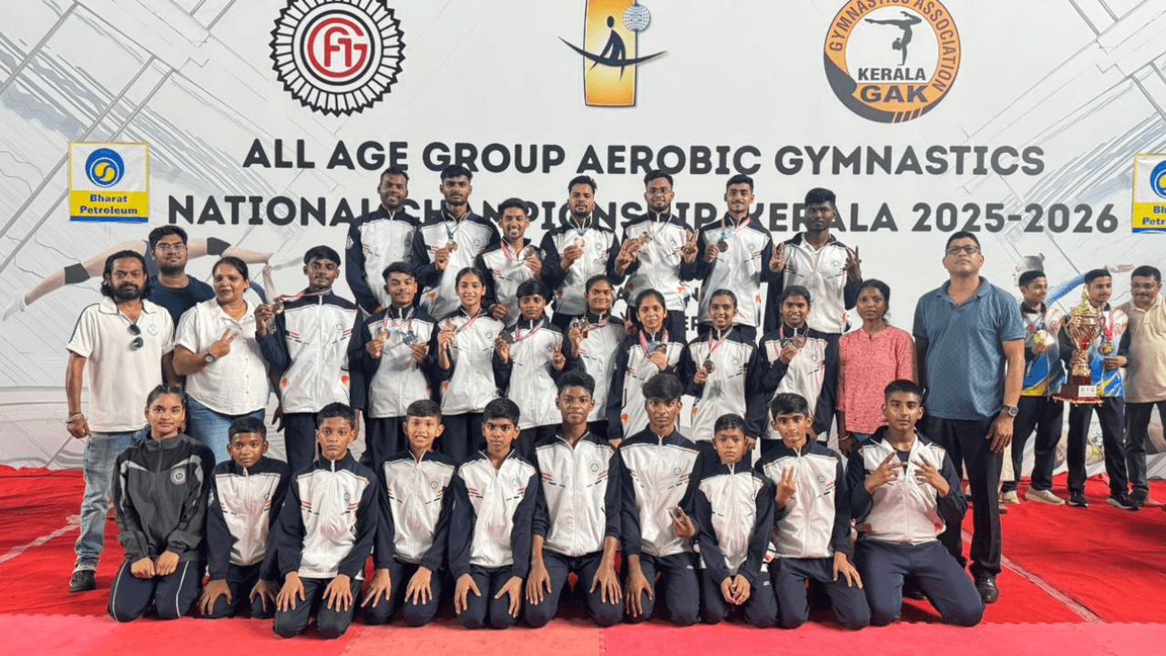 एरोबिक जिमनास्टिक नेशनल चैंपियनशिप 2025-26 में झारखंड के खिलाड़ियों का शानदार प्रदर्शन