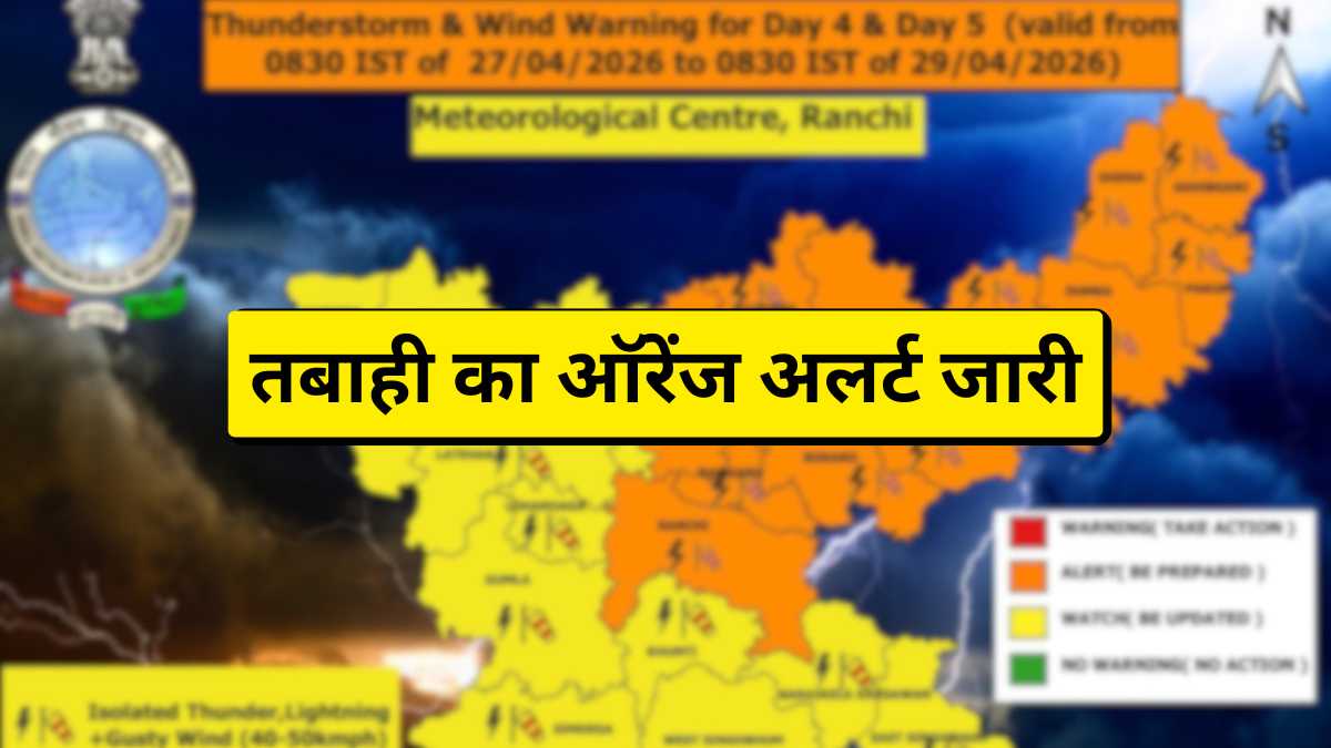 सावधान! झारखंड में अगले 5 दिन भारी, झुलसाती गर्मी के बीच ओलावृष्टि और 60kmph की रफ्तार से आएगी तबाही?