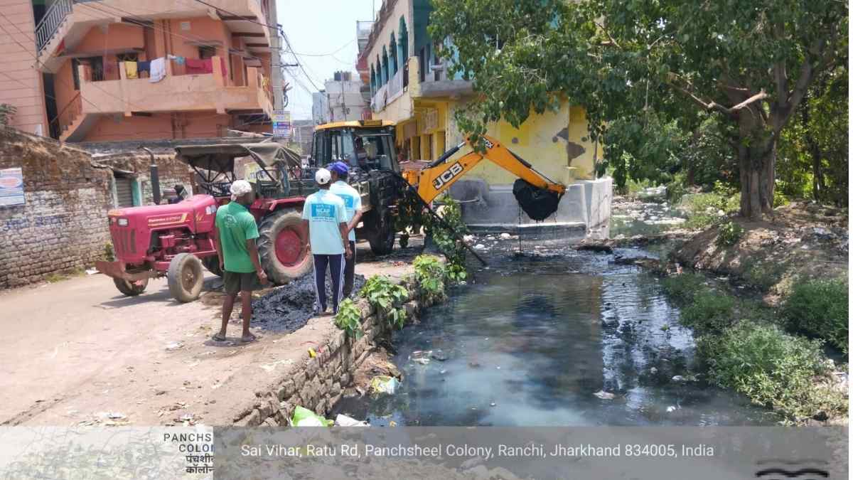 रांची नगर निगम का बुलडोजर एक्शन, मॉनसून से पहले तैयारी तेज