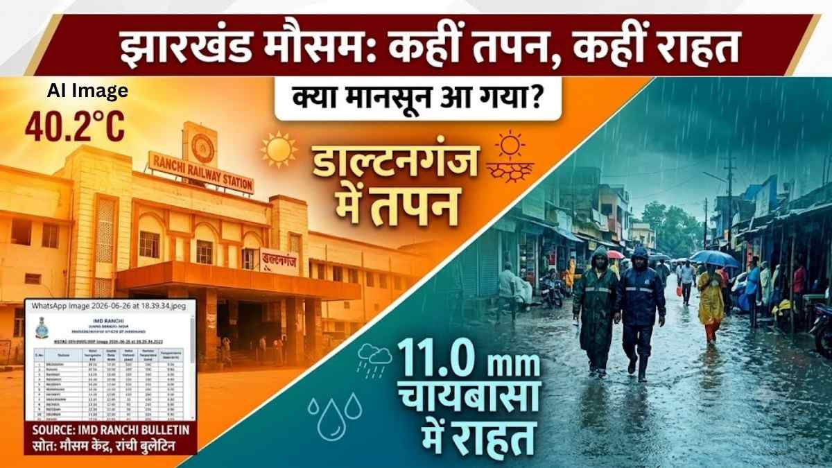 झारखंड में मौसम का यू-टर्न: डाल्टनगंज में पारा 40 पार, जानें कब मिलेगी राहत?