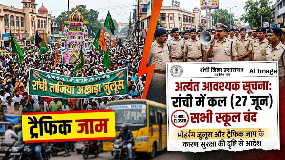 रांची में 27 जून को बंद रहेंगे सभी स्कूल, जानिए क्यों लिया गया अचानक यह फैसला