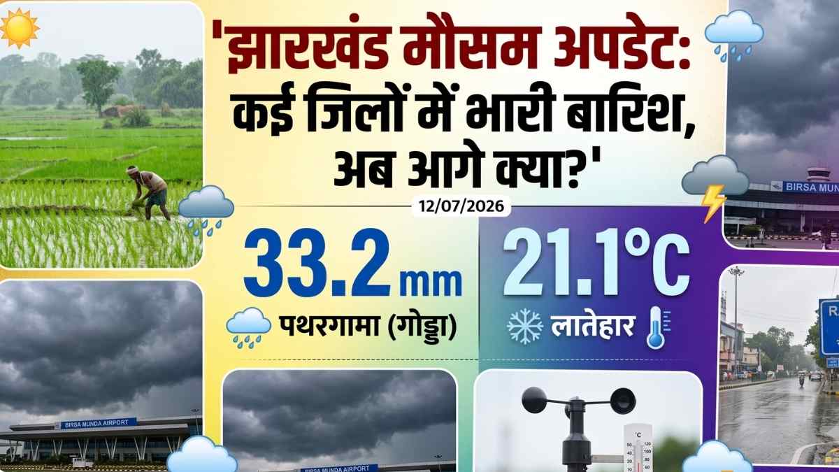 झारखंड मौसम अपडेट: कई जिलों में भारी बारिश, अब आगे क्या?