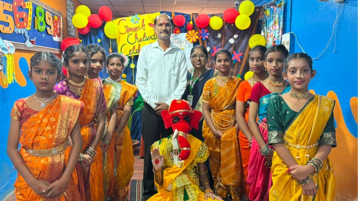 फर्स्ट मार्क पब्लिक स्कूल में गणेश चतुर्थी की धूम, बच्चों के डांस ने मोहा मन