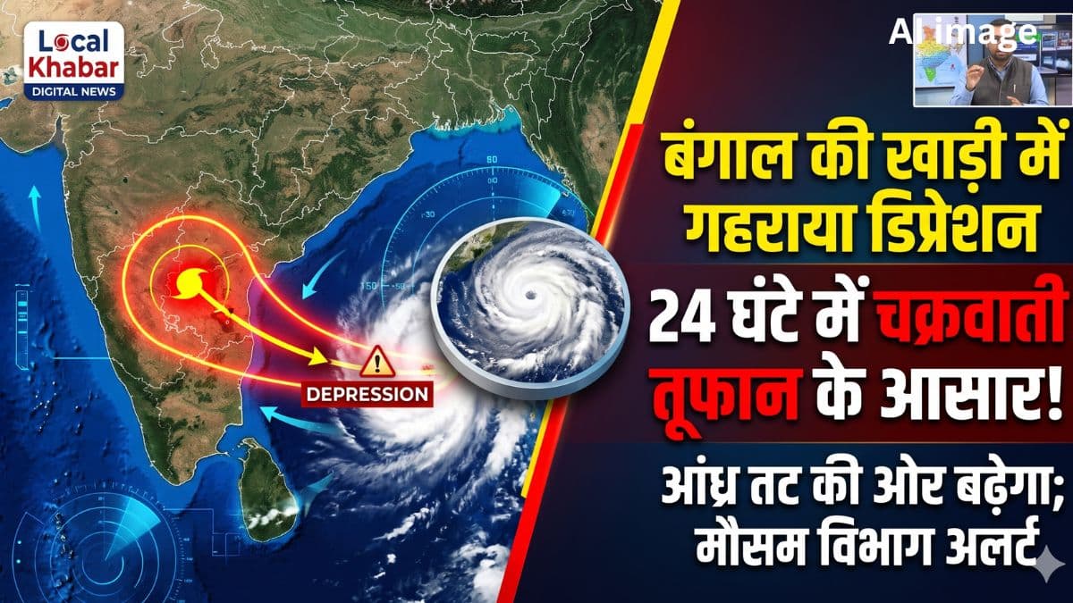 बंगाल की खाड़ी में बना डिप्रेशन, 24 घंटे में चक्रवाती तूफान में तब्दील होने की संभावना; आंध्र तट की ओर बढ़ेगा