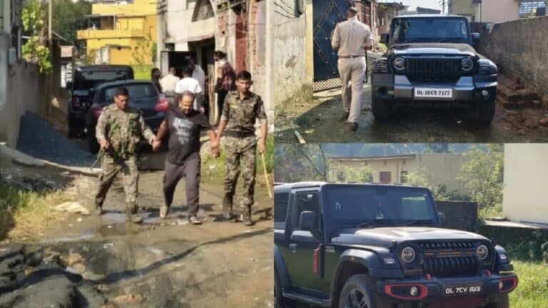 कांके में दिल्ली पुलिस की छापेमारी