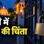 बंद घर के दरवाजे पर लगा ताला, घर की सुरक्षा की सांकेतिक तस्वीर