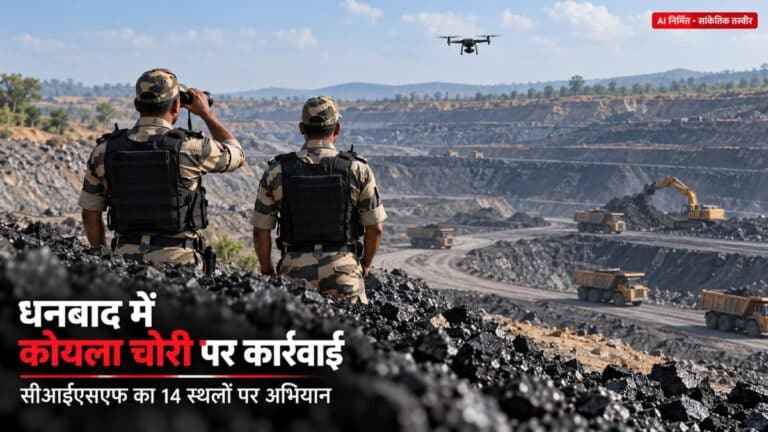 धनबाद में 14 स्थलों पर अभियान, 200 किलो कोयला जब्त: सीआईएसएफ